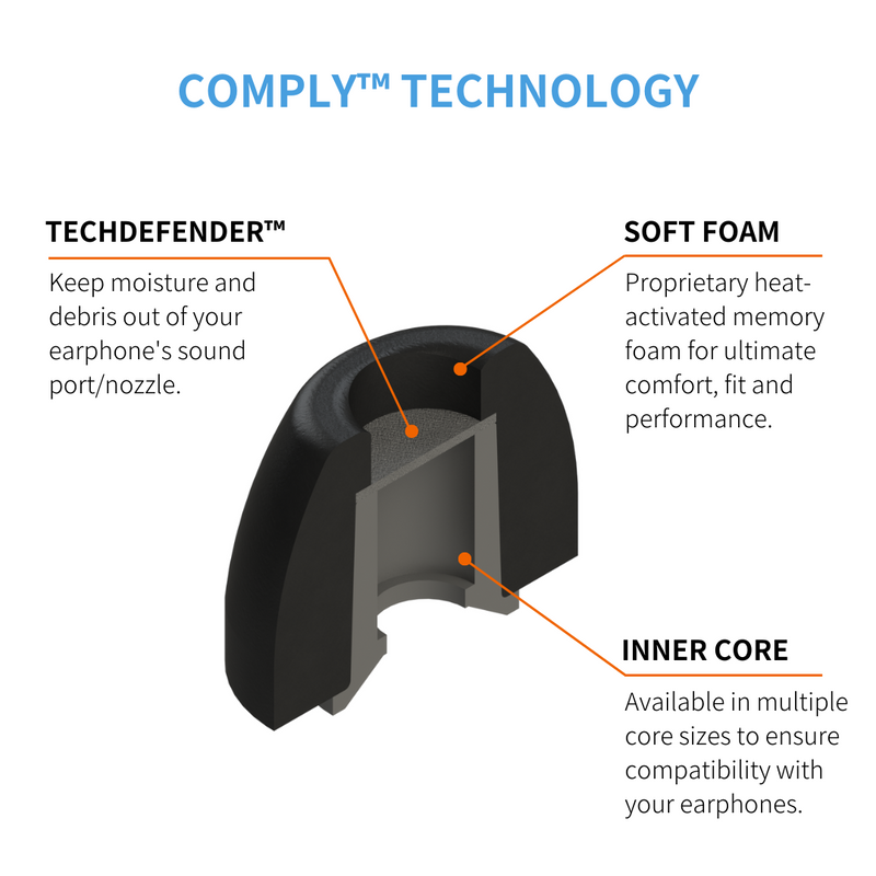 Comply™ 200 Series Foam Replacement Ear Tips 