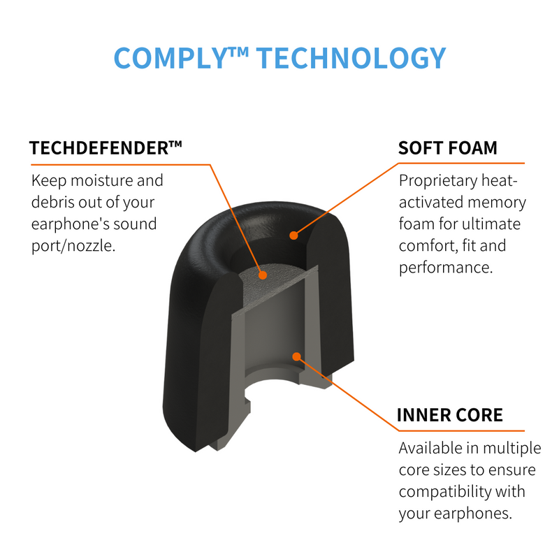 Comply™ 200 Series Foam Replacement Ear Tips 